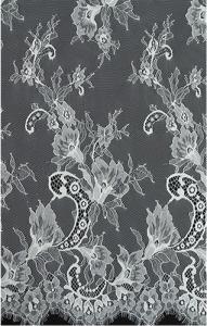 China Green Environmental Protection Eyelash Lace Fabric for Wedding Dress factory
