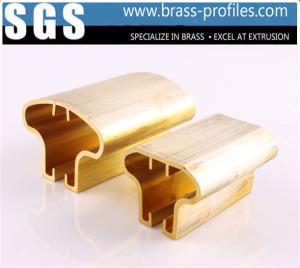 China Special Shape Golden Brass Handrail Decoration Copper Stair Handrail factory