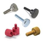 SS201 Flat Head Electrical Screws , Grade 6.8 Brass Knurled Thumb Screw
