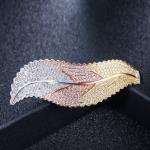 Leaf Zirconia Bracelet for Women Silver Color Water Drop CZ Bracelets CZ Stone