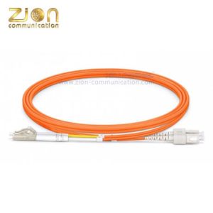 LC UPC To SC UPC Duplex OM1 Orange Multimode With PVC Cable Jacket
