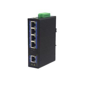 China 5 RJ45 Ports Industrial Gigabit Ethernet Switch 24V IEEE802.3at factory