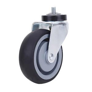 China Swivel Shopping Cart Casters Thermoplastic Rubber Wheels 40Kg Load Capacity factory