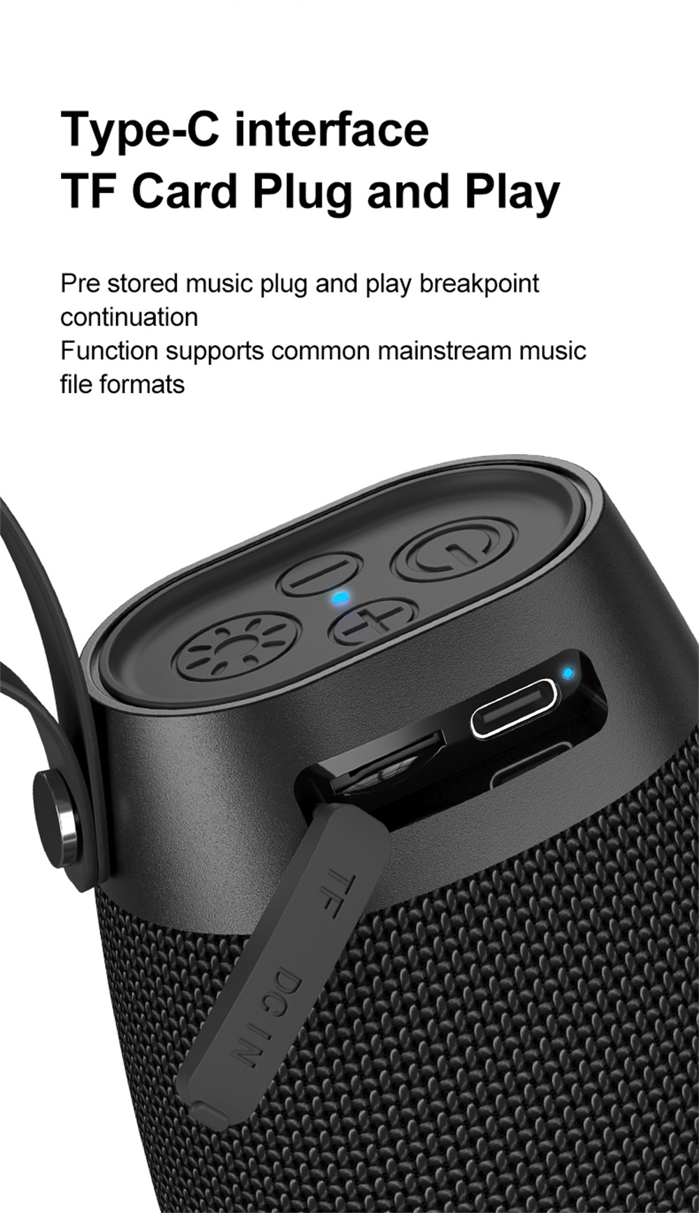 Experience Audio with this Wireless Speaker Heavy Bass Low Tone and Waterproof Fabric