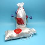 Luxury Colorful Satin Drawstring Bag With Logo Wear Resistant Soft Material