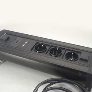 Intelligent modular design automatic flip up conference table socket box