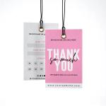Custom Clothing Gift Tags Customised Clothing Labels Transparent Embossed Print