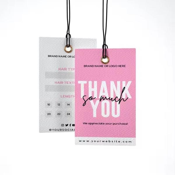 Custom Clothing Gift Tags Customised Clothing Labels Transparent Embossed Print