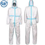 Disposable Coverall Heavy Duty and Breathable Non-Woven Unisex Full Sizes Hooded