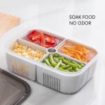 Plastic 3 Compartment Lunch Containers OEM Food Container Freezer