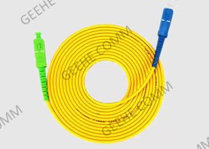 China Yellow 3.0mm SC To SC Single Mode Fiber Optic Patch Cord factory