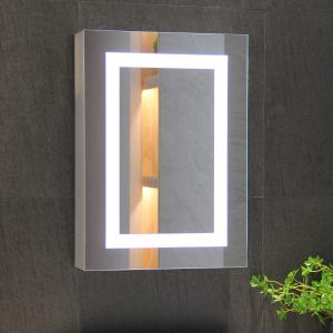 China Wall - Mounted Bathroom Cabinet With Led Mirror With Touch Switch For Hotel factory