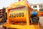Self Lubrication Twin Shaft JS200 Concrete Mixer Machine Discharging Volume