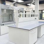 4 Drawers Lab Island Bench Chemical Resistant L Biology Laboratory Furniture