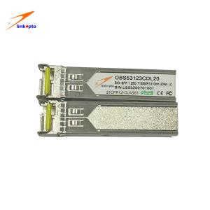 China DDM 1.25g 1550/1310nm 20km LC BIDI SFP Modules FCC factory