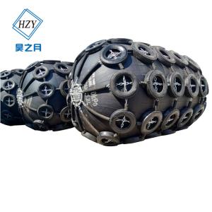 China 2.5x5.5m Yokohama Pneumatic Fender , Black Boat Bumper Fenders factory