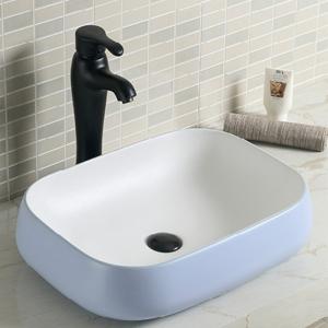 China High Gloss Ceramic Counter Top Bathroom Sink Vision Blue 560x420x180MM factory