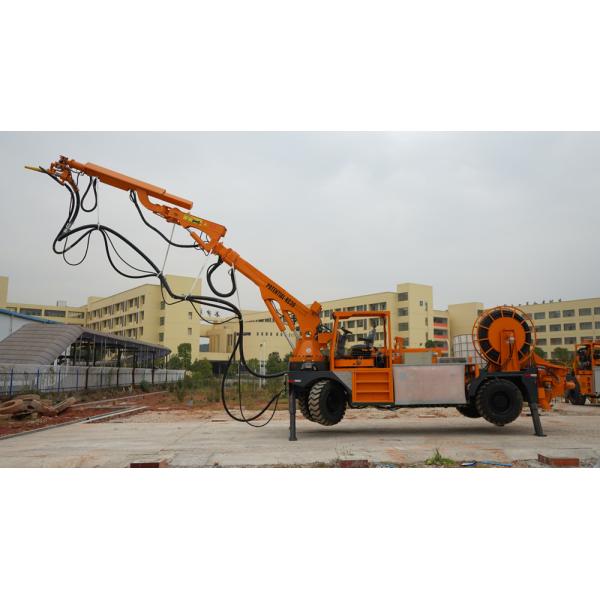 China Onboard Air Compressor Underground Concrete Sprayer With Rigid Chassis factory