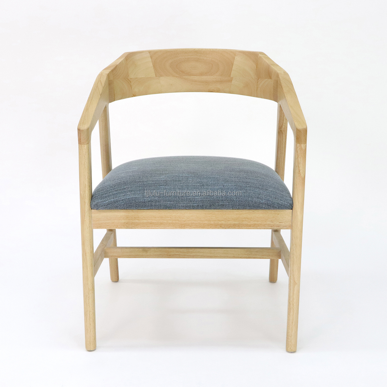 Customized Modern Wood Dining Chair for Restaurant Hotel Fabric Cover Walnut/Natural/Black