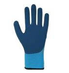 Oilproof Thermal Latex Coated Gloves Blue Reinforced Insulated Acrylic Brushed