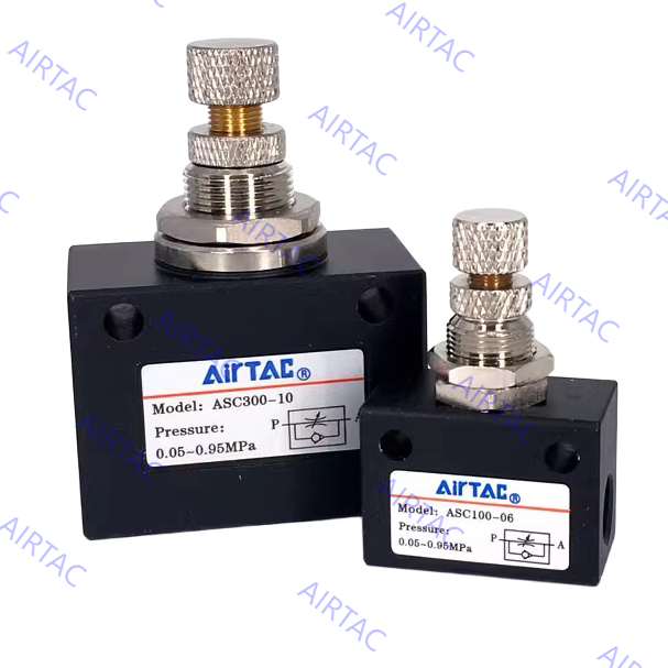 AIRTAC Flow control valve ASC series 1/8 1/4 3/8 1/2 Air manual valve ASC100 ASC200 ASC300