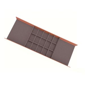 China MJmhd YG-FGJ07 Customizable Jewelry Drawer Organizer Tray, Aluminum PVC Leather Wardrobe & Closet Storage Box Insert, DIY Modular Design for Earrings Rings, 460x155x50mm on sale