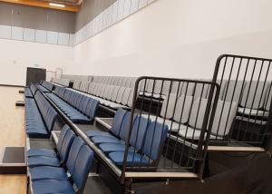 China Power Operated Telescopic Seating Systems Wall Attached Unit For Multisport Venues factory