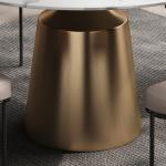 Marble Top Stainless Steel Round Dining Room Tables Width 1.3M/1.5M