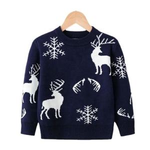 China Children Sweater Winter Autumn Girls Boys Clothing Baby Knitwear Pullover Kids Print Warm Christmas Sweaters factory