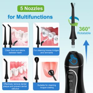 Portable Rechargeable Electric Toothbrush with 4 Modes and 5-Hour Charging Time