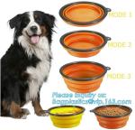 Dog Travel Water Bottle Collapsible Bowls, 2 in 1 Pet Food Container with