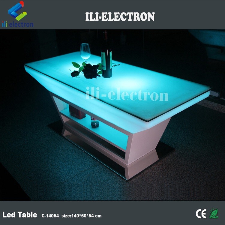 Plastic LED Glow Furniture , Glowing Bar Table For Event Party Lounge