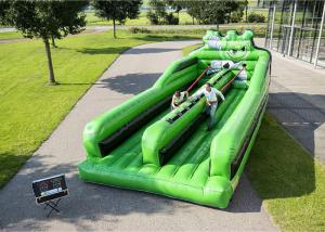 China Two Lanes Inflatable Bungee Run , Inflatable Amusement Park For Children factory