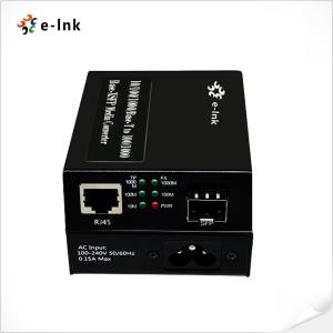 China Fiber Media Converter 10/100/1000BASE-T To 100/1000BASE-X SFP Built In Power Supply factory