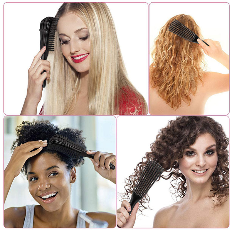 Detangling Hair Brush Curly Bristle Nylon Tooth Adjustable Hair Styling Brush