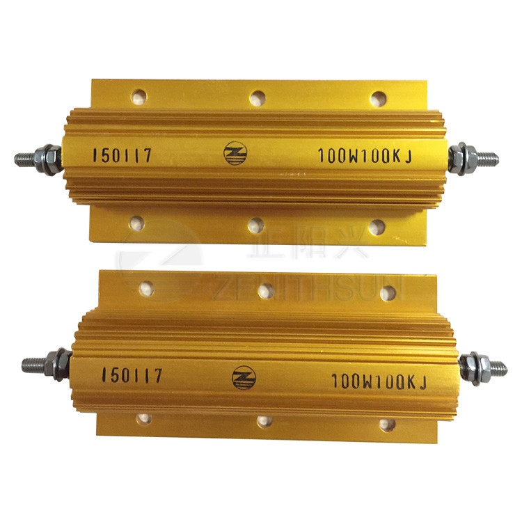 Gold Aluminum Housed High Power Resistor Wirewound Led 100W Load Resistor