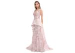 Lace Embroidered Bridesmaid Long Evening Gowns Fishtail Mermaid Type