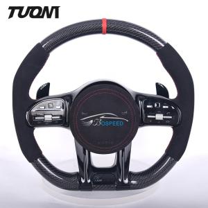 China Red Stripe Mercedes Benz Steering Wheel Carbon Fiber Luxury Alcantara factory