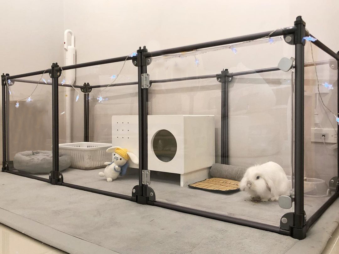 Rectangular Design Portable Pet Fences Clear Dog And Cat Playpens