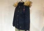 Winter Parka Thick Warm Hooded Ladies Jacket Coat Navy Cotton Jacket