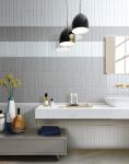 Harringbone Inside Wall Tiles 50x200mm Grey Tiles Bathroom
