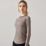 New Long-Sleeved Fitness Wear Women Hooded Sports Smock Morning Running Training