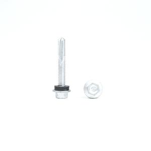 China 38mm Self-Drilling SUS410 Stainless Steel Hex Screw with Flange Head and EPDM Washer factory