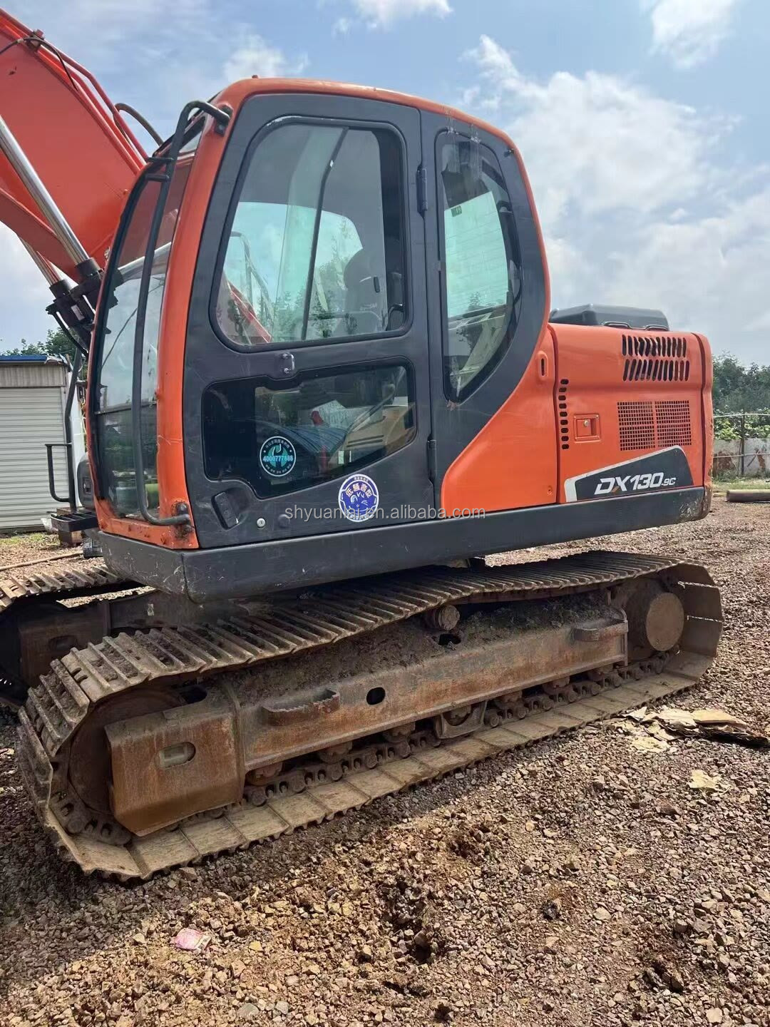 Used Doosan DX130LC-9 Excavator with 66kw Power from Original Korea in Shanghai Yard