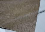 Light Brown Twotone Embossed Leather Fabric , Embossed PU Coated Leather