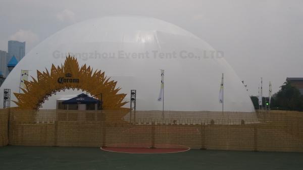 30m Aluminum Alloy Geodesic Dome Greenhouse Kits Waterproof For Concert Event