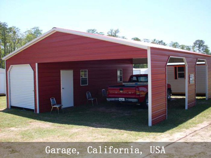 Small Car Garage Made of Galvanized Steel with C.Z Shape Purlin and Durable Materials