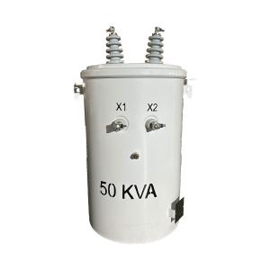China 50KVA Single Phase Pole Distribution Transformer Oil immersed 12470V To 277V factory