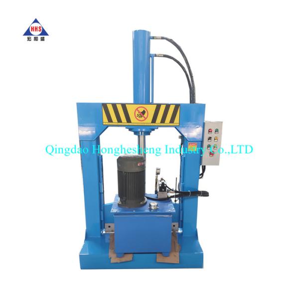 China Single And Twin Blade Vertical Rubber Bale Cutter factory