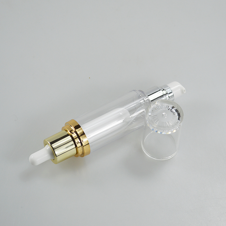 Customized Liquid Foundation Double Tube Dropper Bottle with Acrylic Collar Material